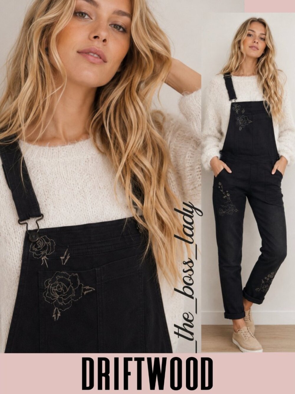 Driftwood overalls denim one piece jumpsuit onesie overalls cotton Large